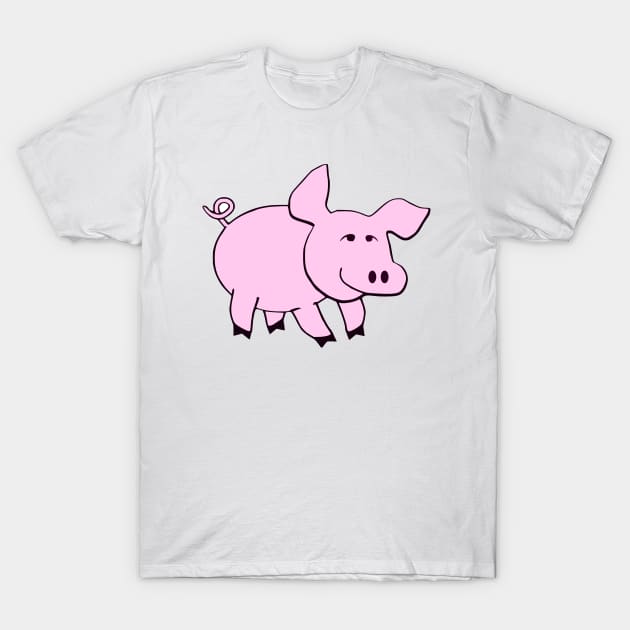 Cute pink pig T-Shirt by Farhad